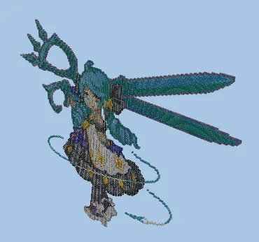 Gwen Champion Pixel Art Minecraft schematic preview