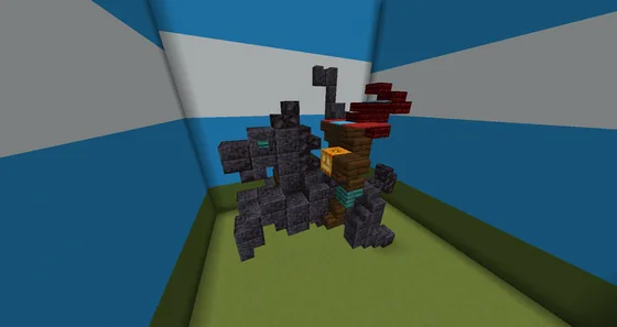 Halloween Headless Horseman Statue Minecraft schematic