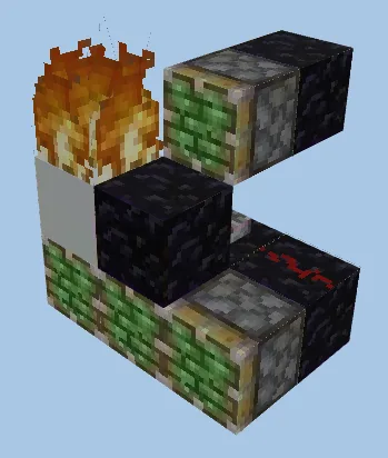 Headless Piston Component Minecraft schematic