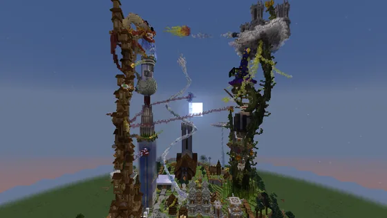 Hermitcraft Tower Battle Recreated Minecraft schematic