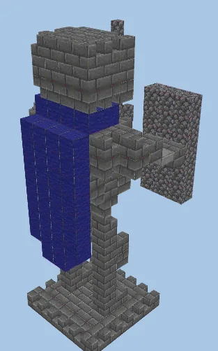 Hero Knight Statue Minecraft schematic