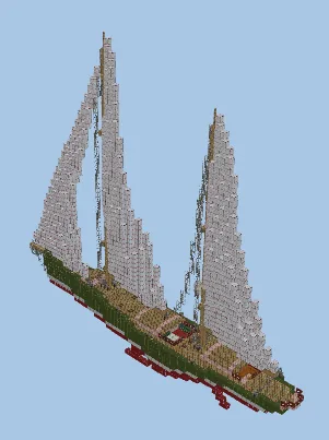 Hetairos Luxury Sailing Yacht Replica Minecraft schematic