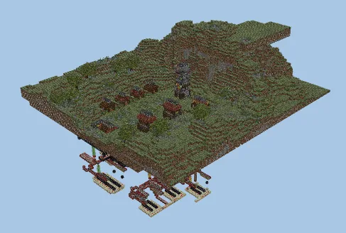 Hidden Underground Village Minecraft schematic preview