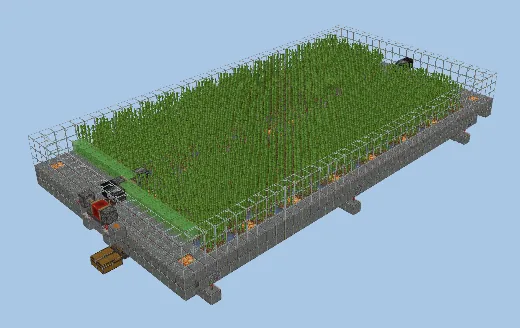 High-Capacity Sugar Cane Farm Minecraft schematic