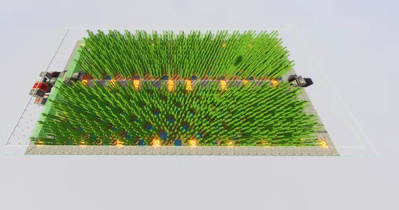 High-Capacity Sugar Cane Farm Minecraft schematic