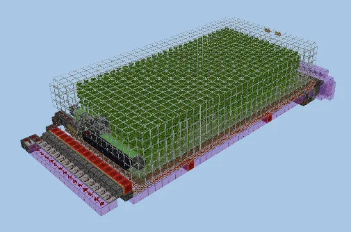 High Efficiency Automatic Bamboo Farm and Compactor Minecraft schematic preview