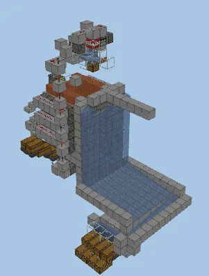 High Efficiency Automatic Wood Farm 20k Items Per Hour Minecraft schematic