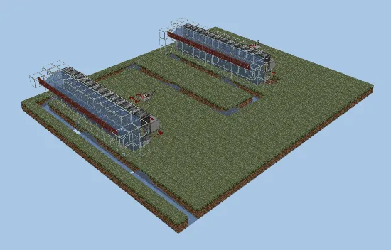High Efficiency Dual Kelp Harvesting Farm Minecraft schematic