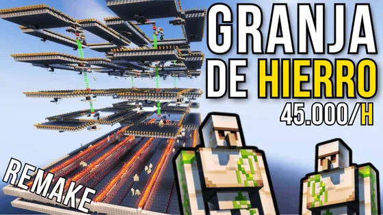 High Efficiency Iron Farm 45000 Items Per Hour Minecraft schematic