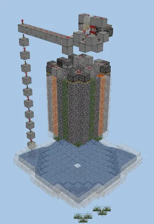 High-Speed Cobblestone Generator Minecraft schematic