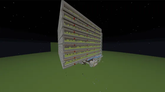 High-Yield Sugar Cane Farm Minecraft schematic