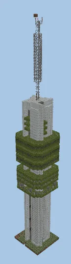 Hilversum Broadcasting Tower 1:1.5 Scale Minecraft Replica Minecraft schematic preview