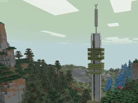 Hilversum Broadcasting Tower 1:1.5 Scale Minecraft Replica Minecraft schematic