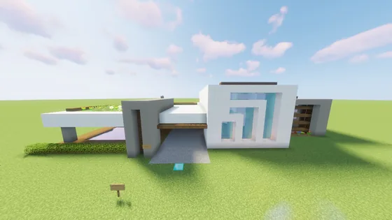 Historic Modern House Build Minecraft schematic
