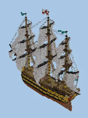 HMS Vanguard Ship of the Line Minecraft schematic