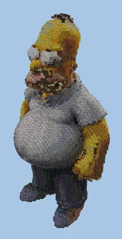 Homer Simpson Statue Minecraft schematic