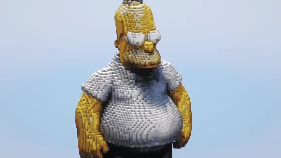 Homer Simpson Statue Minecraft schematic