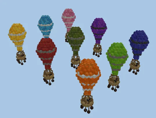 Hot Air Balloon Pack Structure Minecraft schematic