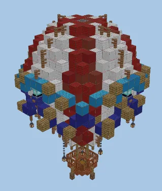 Hot Air Balloon Structure Minecraft schematic