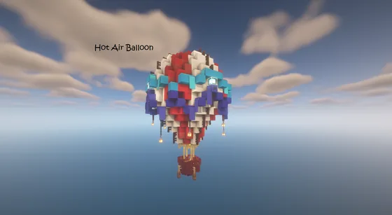 Hot Air Balloon Structure Minecraft schematic