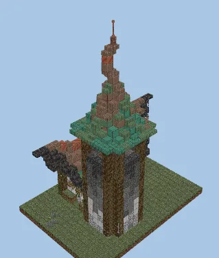 Waxed Copper Roof House Minecraft schematic