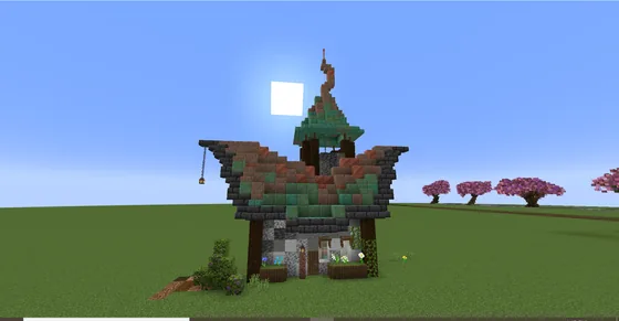 Waxed Copper Roof House Minecraft schematic