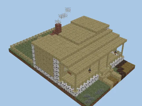 House With Porch Minecraft schematic