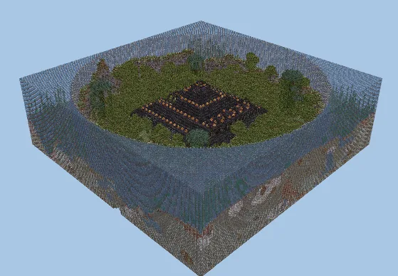 Huge Blackstone Monument Trading Hall Minecraft schematic preview