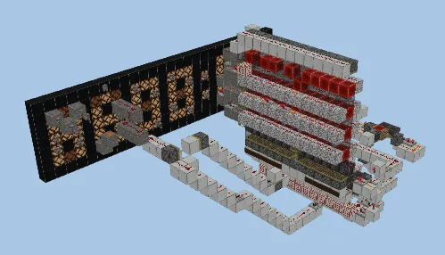 In-Game Time Digital Clock Minecraft schematic