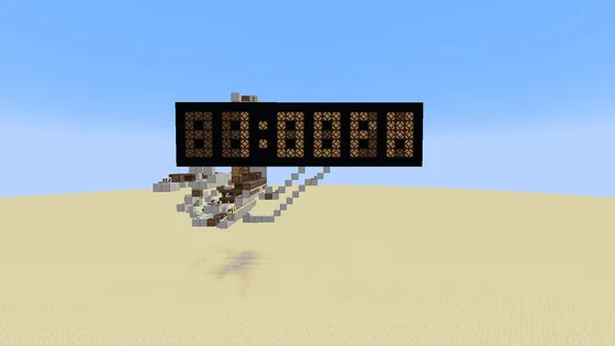 In-Game Time Digital Clock Minecraft schematic
