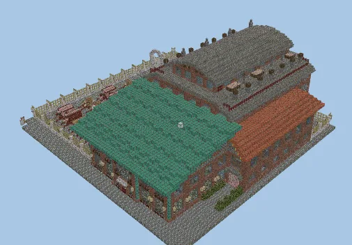 Industrial Carriage Production Facility Minecraft schematic preview