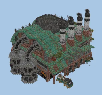Industrial Wood Factory Minecraft schematic