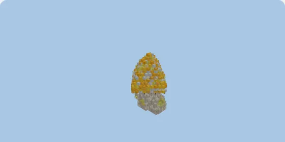 Inhabitable Yellow Mushroom House Minecraft schematic