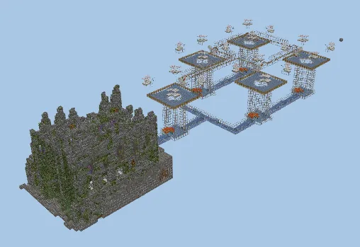 Iron Farm 9000 Per Hour With Storage Minecraft schematic preview