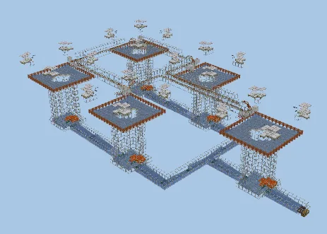 Iron Farm 9k Per Hour Minecraft schematic