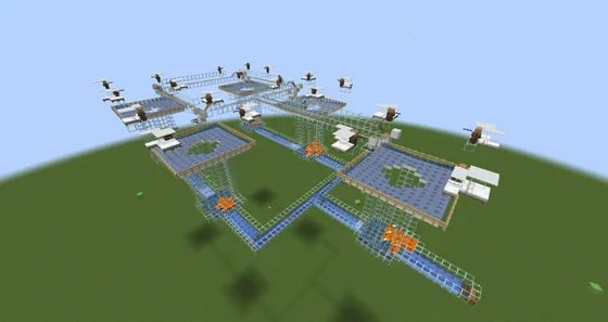 Iron Farm 9k Per Hour Minecraft schematic