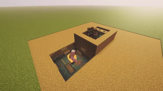 Simple Fast Iron Farm Minecraft schematic