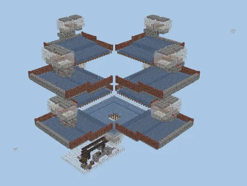 Iron Farm For 1400/hr With Auto-Crafter Minecraft schematic