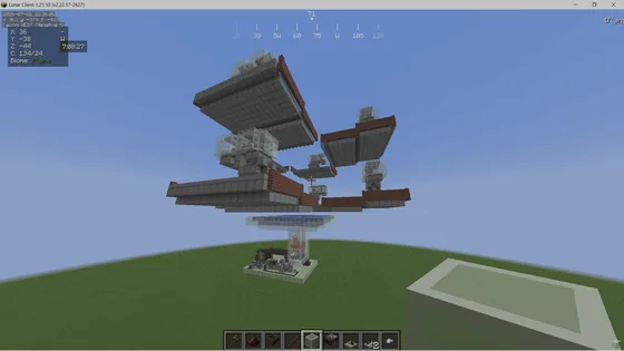 Iron Farm For 1400/hr With Auto-Crafter Minecraft schematic