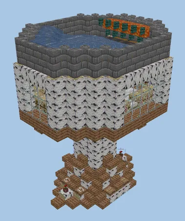 Iron Farm Structure Minecraft schematic preview