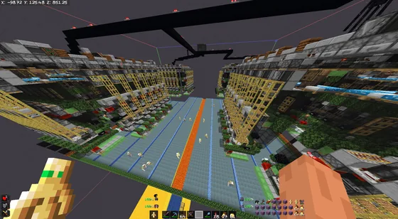 Iron Farm With High-Speed Storage Minecraft schematic
