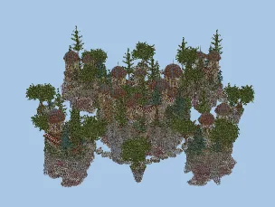 Island Spawn Point with Towers and Cafes Minecraft schematic