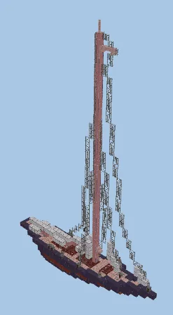 J-Class Yacht Velsheda Replica Minecraft schematic preview