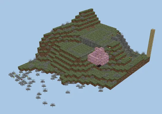 Jack View House Foundation and Terraforming Layout Minecraft schematic
