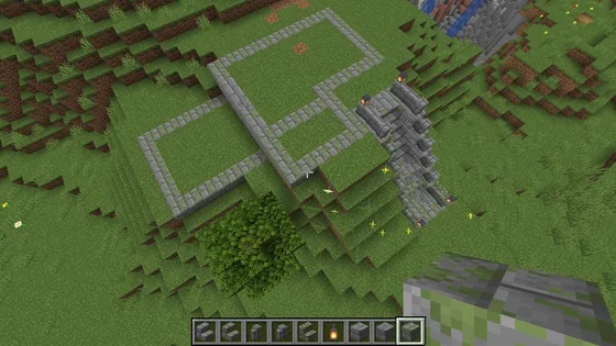 Jack View House Foundation and Terraforming Layout Minecraft schematic