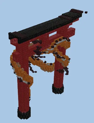 Japanese Dragon Sculpture Minecraft schematic