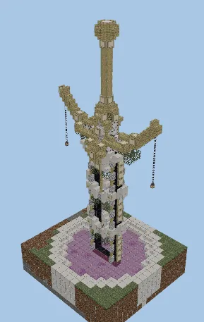 Japanese Katana Inspired Cherry Blossom Nether Portal Minecraft schematic