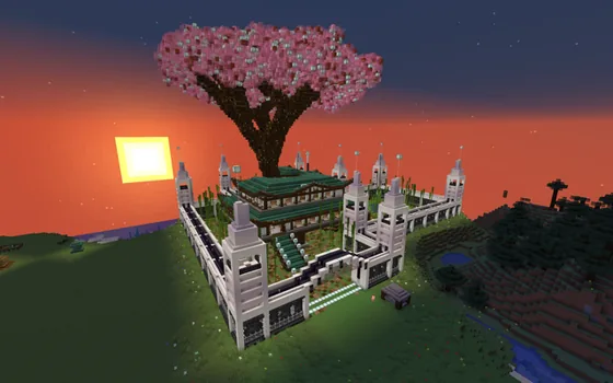 Japanese Style Mansion Castle Minecraft schematic