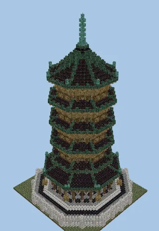 Japanese Pagoda Structure Minecraft schematic