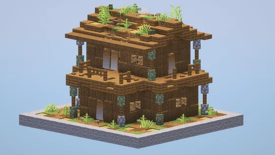 Japanese Rural Hut House Minecraft schematic